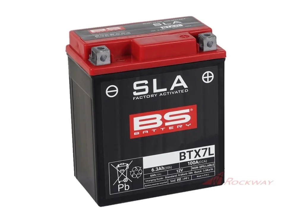 Expresní Doručení Továrně aktivovaná motocyklová baterie BS-BATTERY BTX7L (FA) (YTX7L (FA)) SLA- 5A