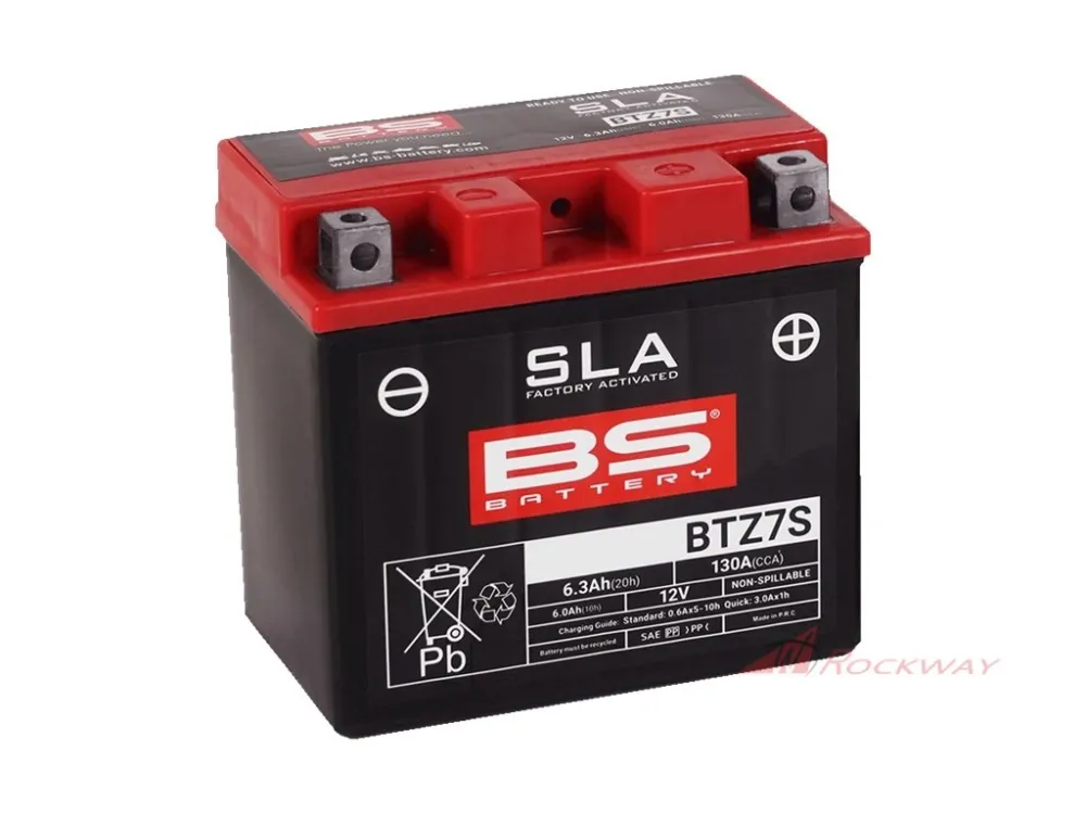 Originální Továrně aktivovaná motocyklová baterie BS-BATTERY BTZ7S (YTZ7S) SLA- 5A
