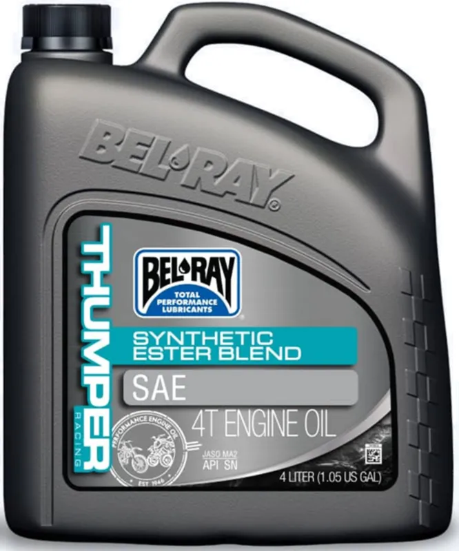 Motorový olej Bel-Ray THUMPER RACING SYNTHETIC ESTER BLEND 4T 15W-50 4 l Poslední Šance