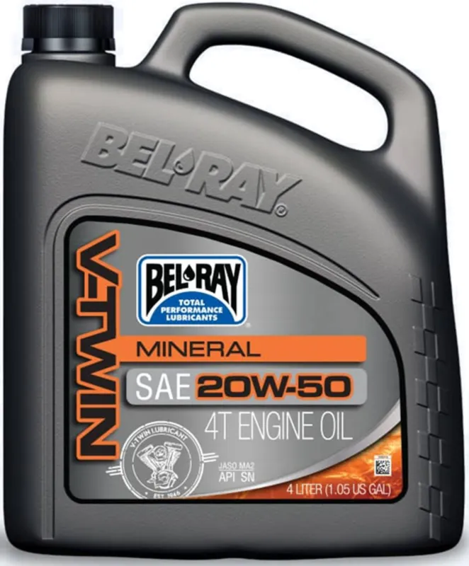 Finální Výprodej Motorový olej Bel-Ray V-TWIN MINERAL 20W-50 4 l