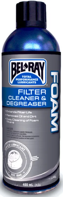 Rychlé Dodání Čistič filtru Bel-Ray FOAM FILTER CLEANER & DEGREASER (400ml sprej)
