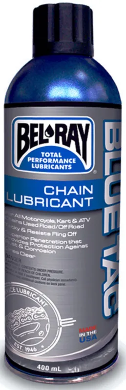 Mazivo na řetěz Bel-Ray BLUE TAC CHAIN LUBRICANT (400ml sprej) Levný