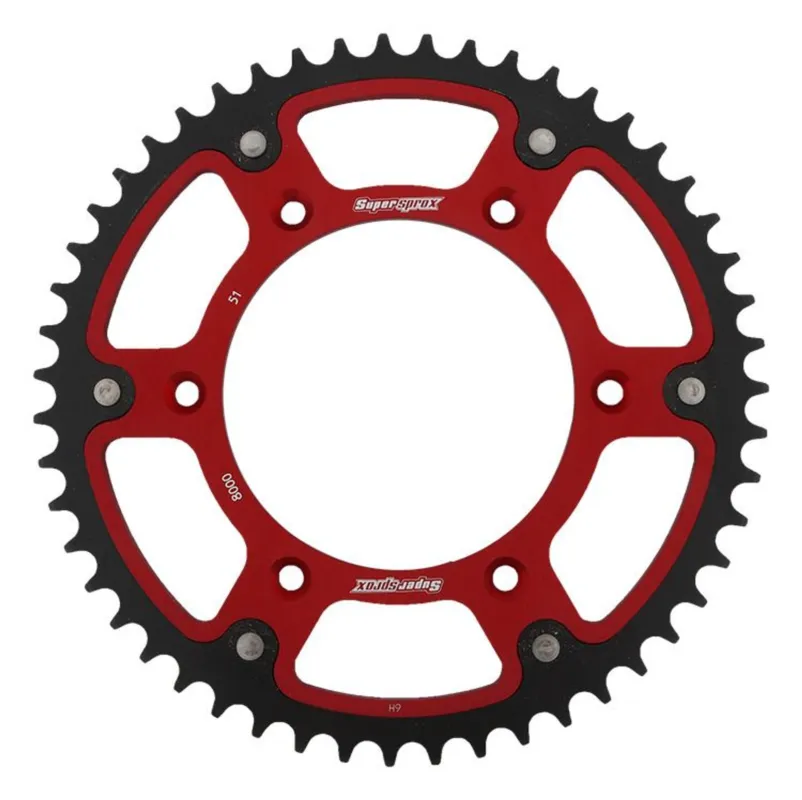 Rozeta SUPERSPROX STEALTH RST-8000:51-RED červená 51 zubů, 520 Doprava Zdarma