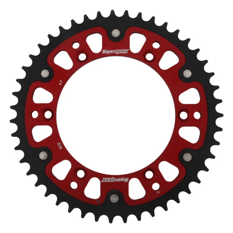Vysoce Kvalitní Řetězová rozeta SUPERSPROX STEALTH RST-1512:47-RED červená 47 zubů, 520