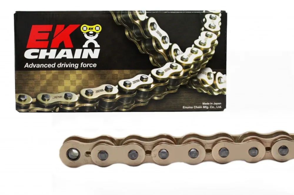 Akce Motokrosový řetěz EK 520 MRD7 112 článků, Zlato/Zlatý