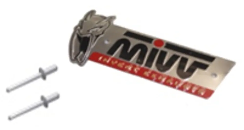 Logo plaque + 2 rivets MIVV 50.73.306.1 Poslední Šance