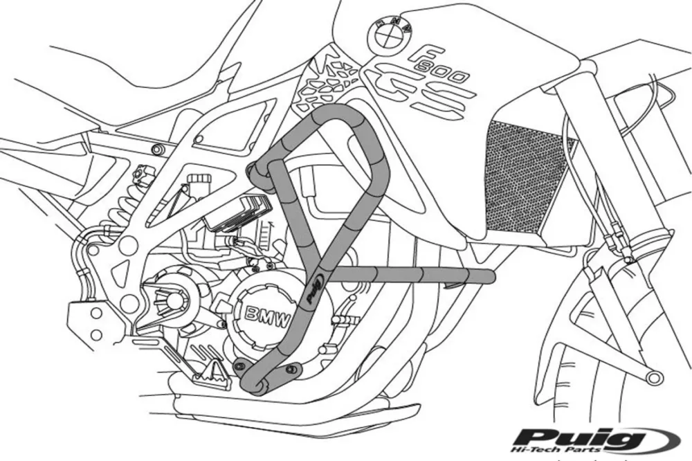 Ochranné rámy motoru PUIG 20261N černý Cenově Výhodný
