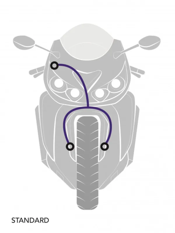 Tovární Cena STANDARD Hadice přední brzdy sada Venhill POWERHOSEPLUS BMW-8004F-YE (2 hadice v sadě) žluté hadice, chromové koncovky