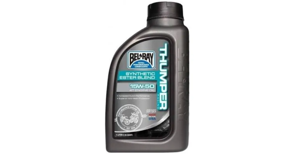 Nízká Cena BELRAY motorový olej THUMPER RACING Synthetic Ester Blend 4T 15W50 1L
