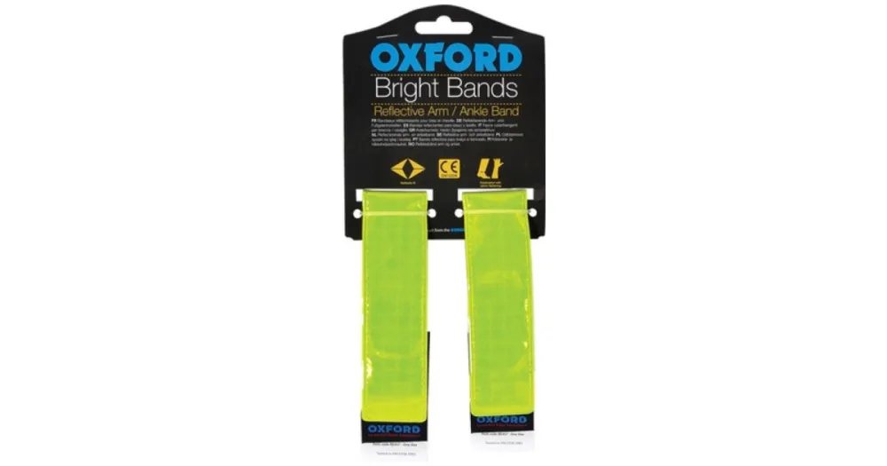 Aktuální OXFORD reflexní pásky Bright Bands na suchý zip žlutá fluo pár