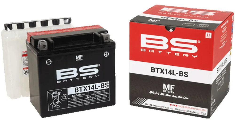 Super Cena BS-BATTERY bezúdržbová motocyklová baterie BTX14L-BS