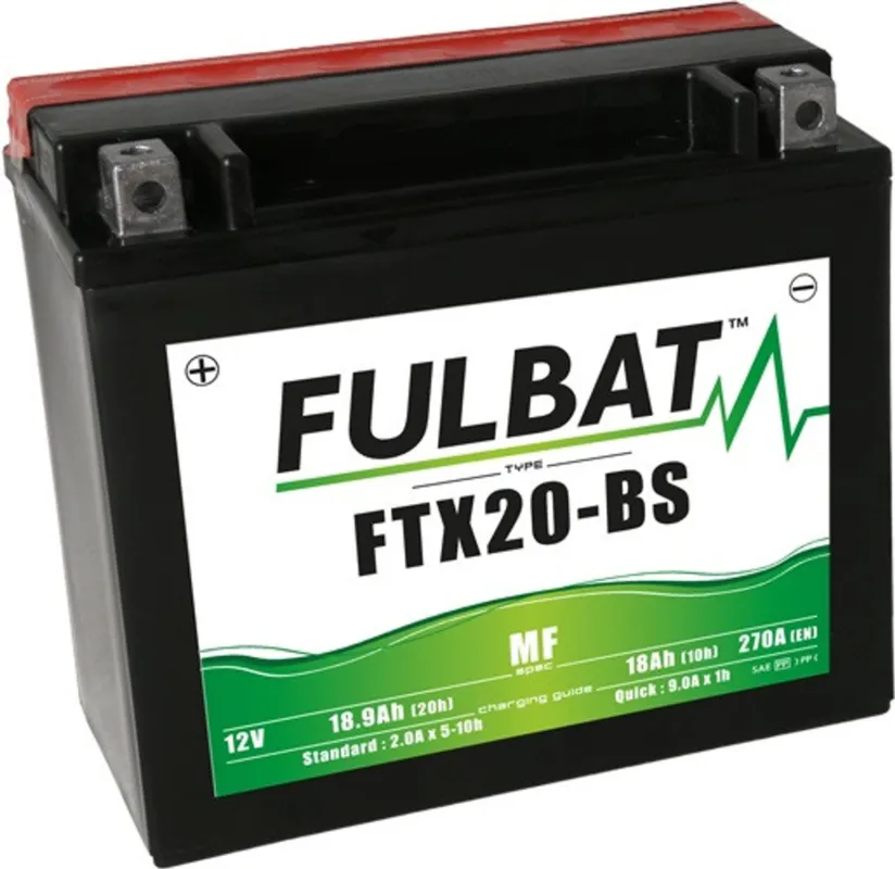 Bezúdržbová motocyklová baterie FULBAT FTX20-BS (YTX20-BS) Nejlepší Volba