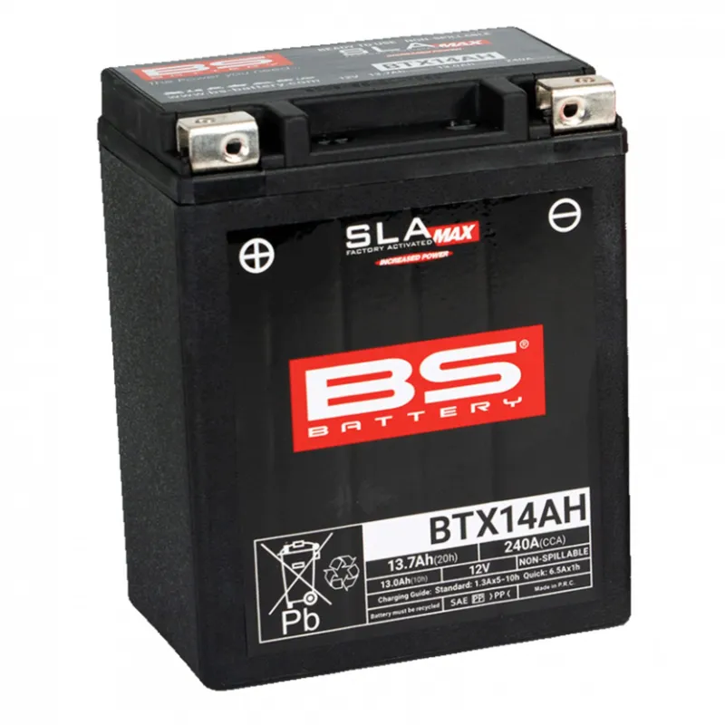 Aktuální Továrně aktivovaná motocyklová baterie BS-BATTERY BTX14AH (FA) (YTX14AH (FA)) SLA MAX