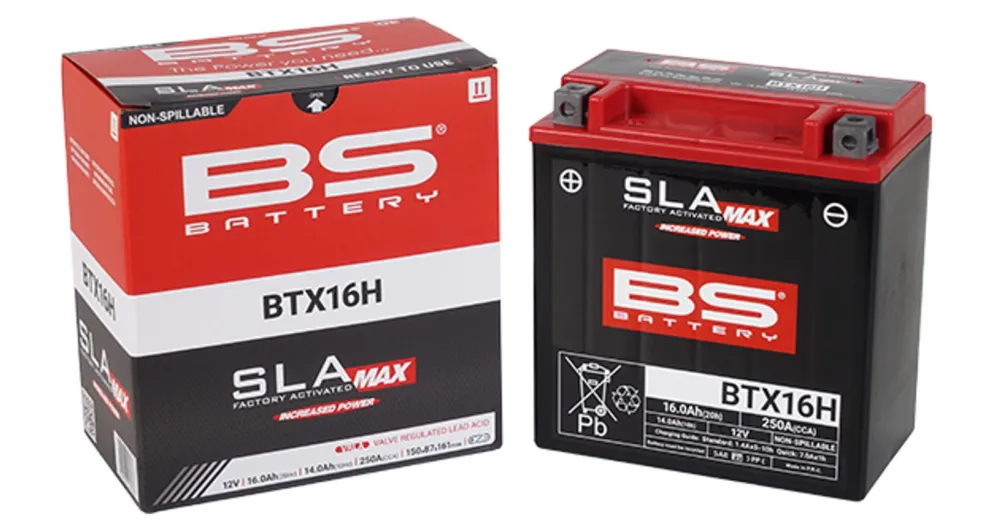 Oblíbený Továrně aktivovaná motocyklová baterie BS-BATTERY BTX16H (FA) SLA MAX