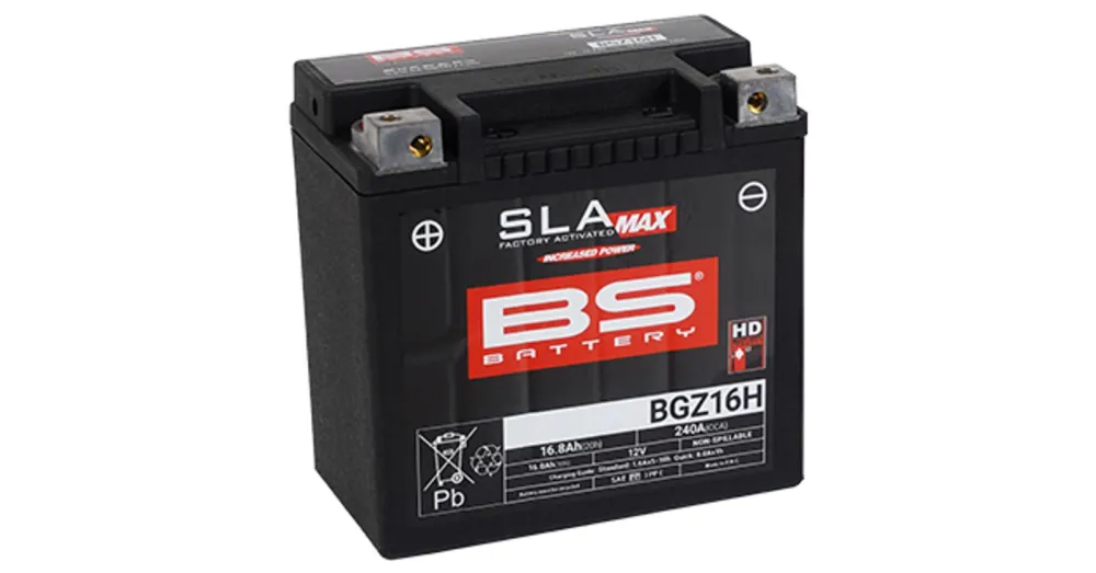 Bezpečná Platba Továrně aktivovaná motocyklová baterie BS-BATTERY BGZ16H (FA) SLA MAX