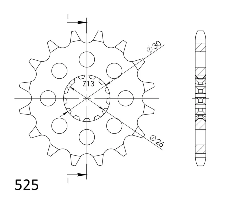 Řetězové kolečko SUPERSPROX CST-1183:19 19 zubů, 525 Novinka
