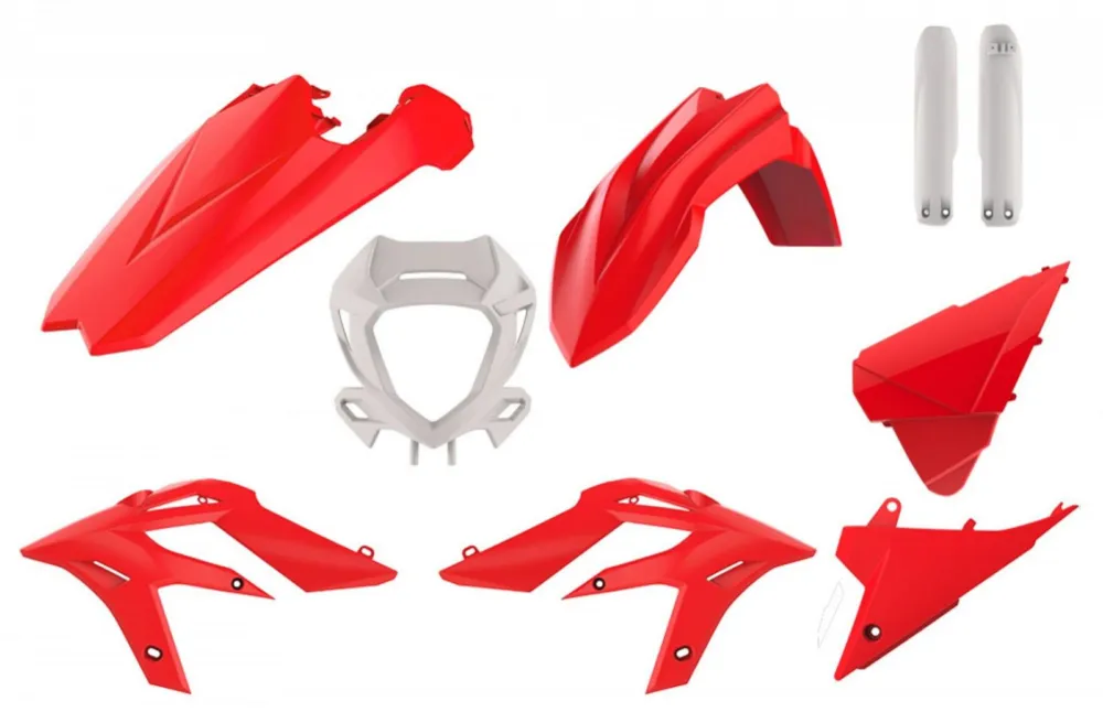 Sada plastů POLISPORT 91059 enduro Červeno/Bílé Ověřený