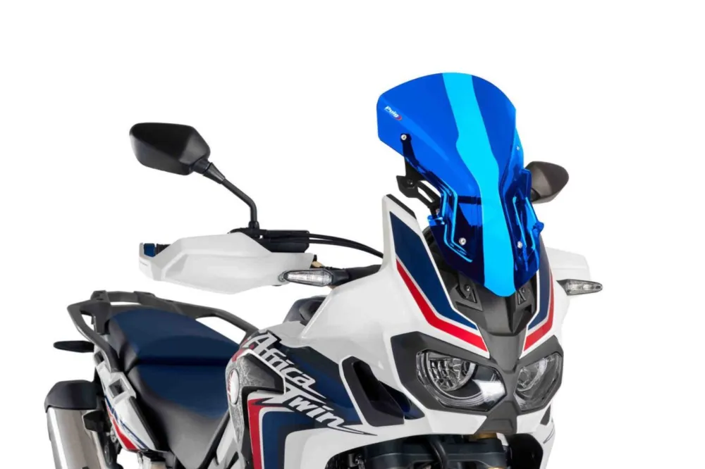 Oblíbený Plexi štít PUIG RACING WITH SUPPORT + PROTECTION 9155A modrá