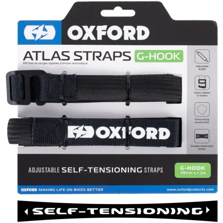 Jen Po Omezenou Doba Zavazadlové popruhy Atlas G-Hook, 2 ks, OXFORD (černá, 26mm x 1,2m)