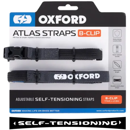 Zavazadlové popruhy Atlas B-Clip, 2 ks, OXFORD (šedá, 17mm x 2m) Ihned K Objednání