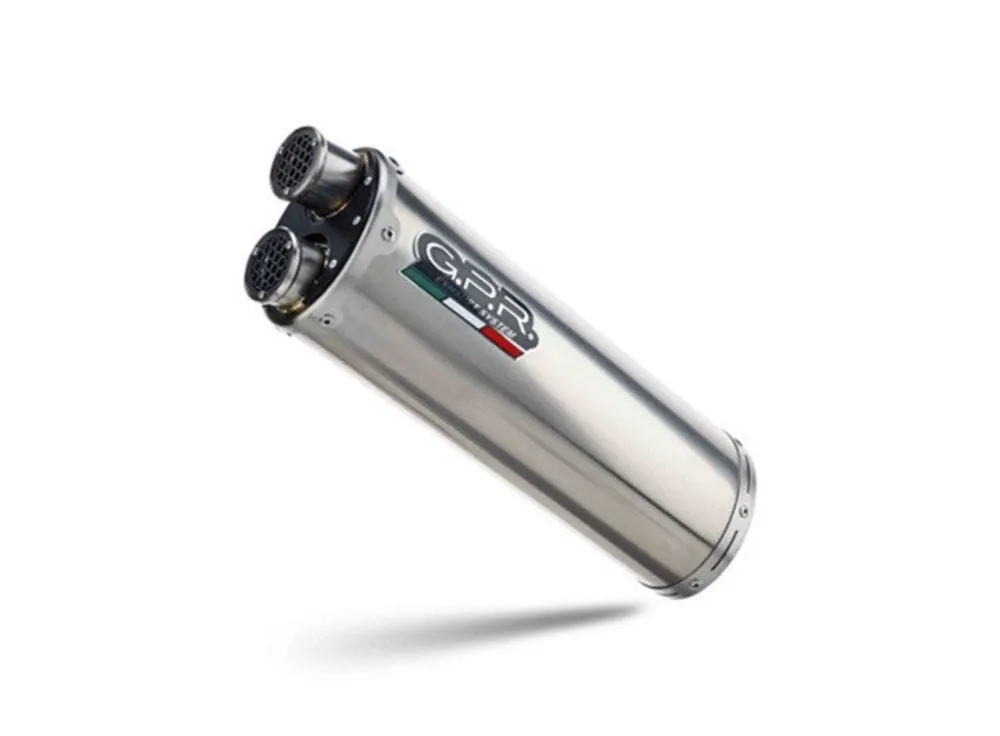 Rychlé Dodání Koncovka výfuku Slip-on GPR DUAL INOX BM.110.DUAL.IO Titanová matná černá zahrnuje spojovací svod a odnímatelný dB killer