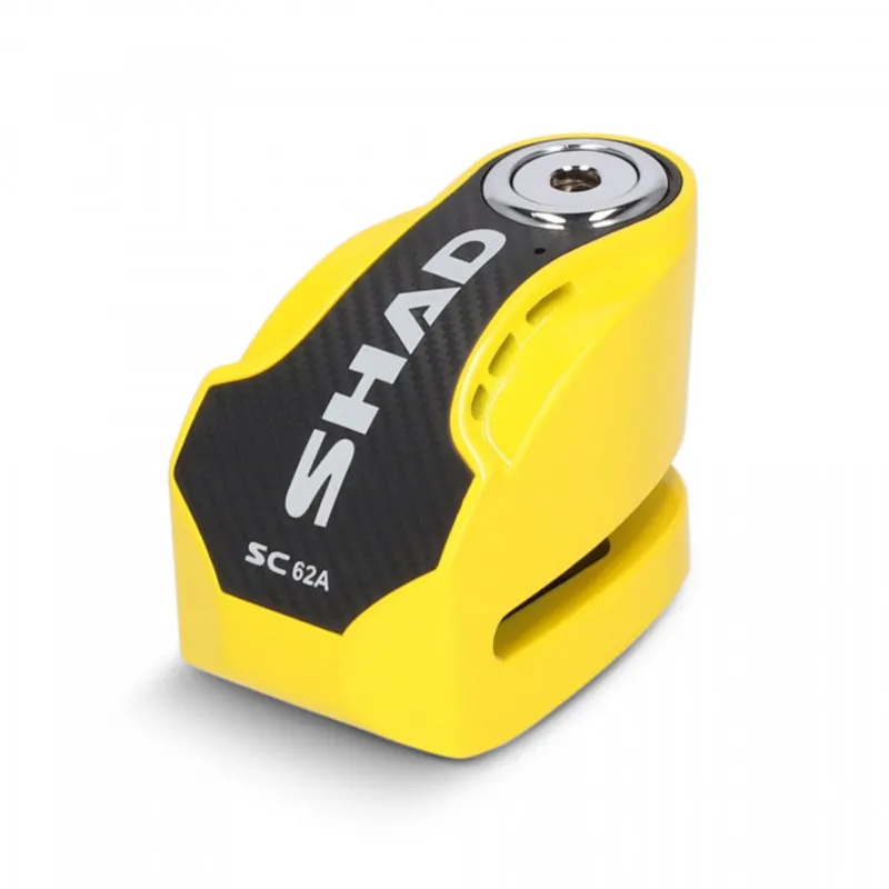 Zámek na kotouč s alarmem SHAD SC62A C0S6203A žlutá pin 10mm Super Cena
