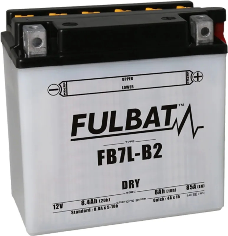 Tovární Cena Konvenční motocyklová baterie FULBAT FB7L-B2 (12N7-3B) (YB7L-B2) Včetně balení kyseliny