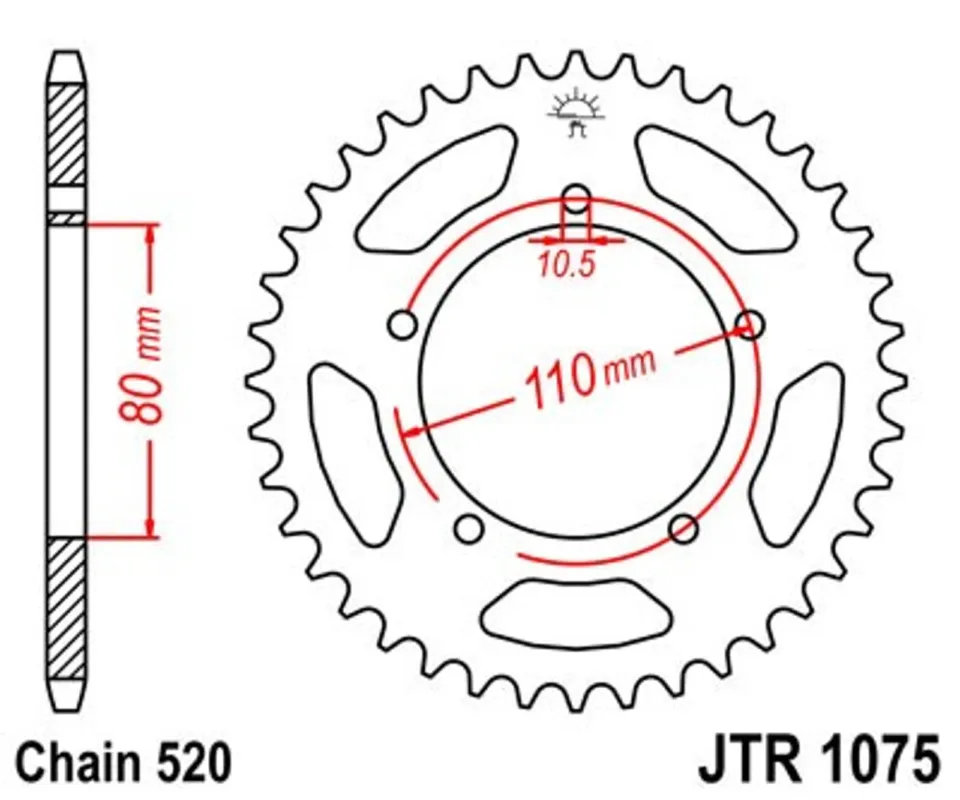 Nízká Cena Řetězová rozeta JT JTR 1075-36 36 zubů, 520