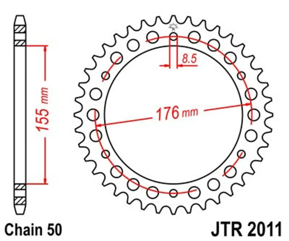 Cenový Hit Řetězová rozeta JT JTR 2011-44 44 zubů, 530