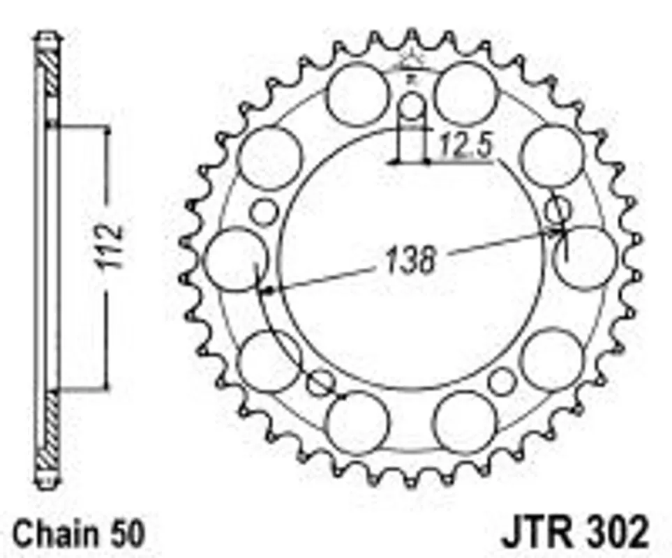 Řetězová rozeta JT JTR 302-39 39 zubů, 530 Doprava Zdarma