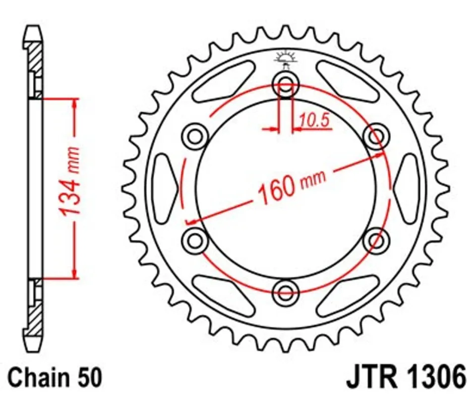 Řetězová rozeta JT JTR 1306-40 40 zubů, 530 Top Prodej