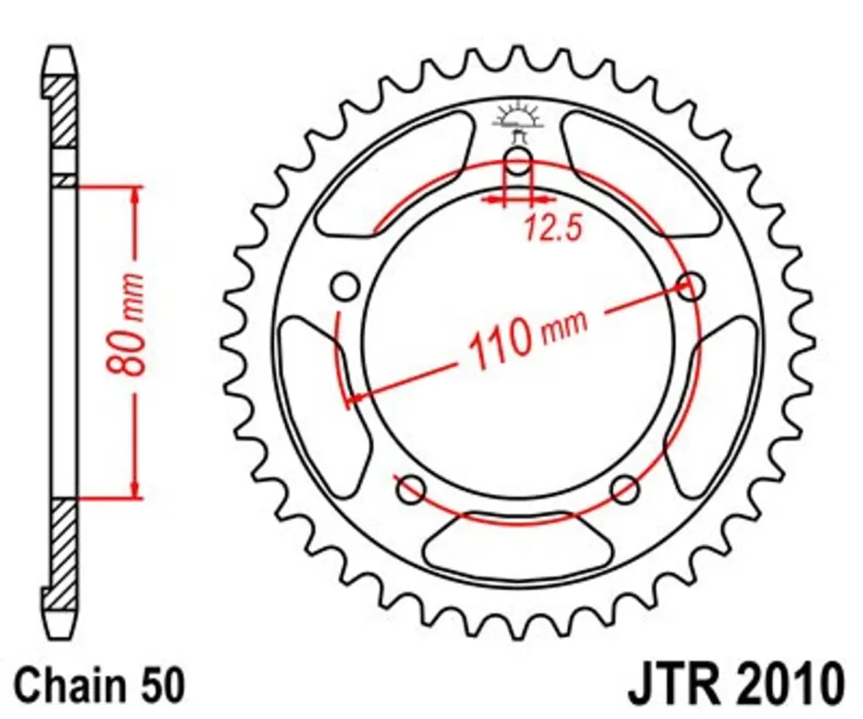 Ověřený Řetězová rozeta JT JTR 2010-48 48 zubů, 530