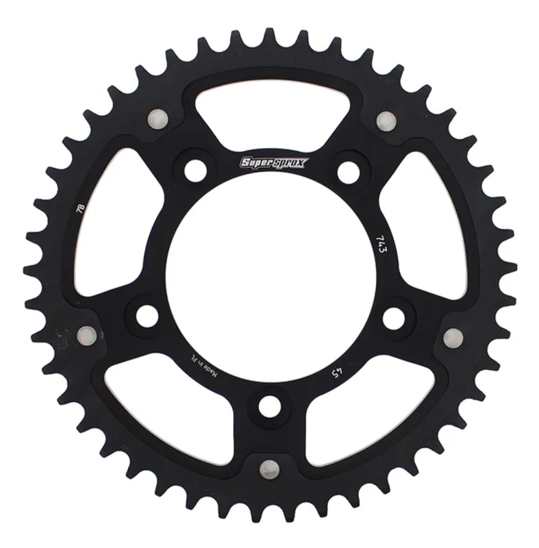 Řetězová rozeta SUPERSPROX STEALTH RST-743:45-BLK černý 45 zubů, 520 Nejlepší Volba