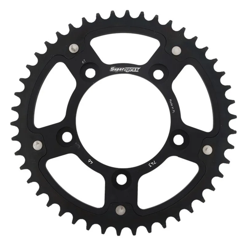 Řetězová rozeta SUPERSPROX STEALTH RST-743:46-BLK černý 46 zubů, 520 Vysoce Kvalitní
