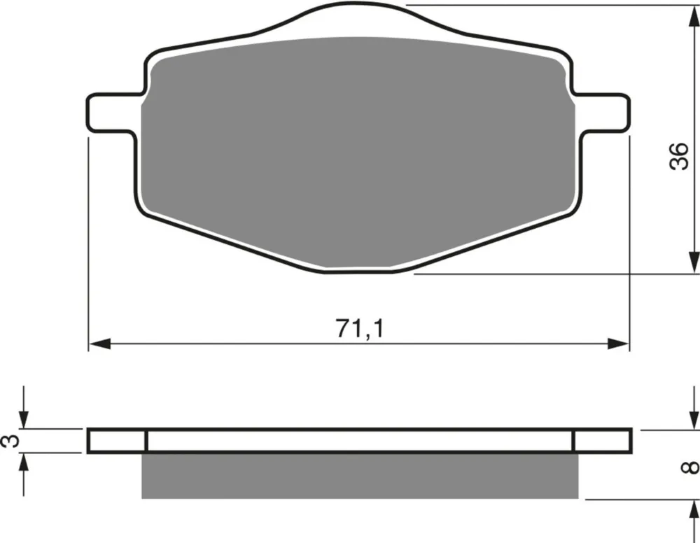 Jen Po Omezenou Doba Brzdové destičky GOLDFREN 018 S33 STREET REAR