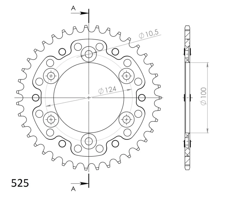 Dokud Zásoby Vydrží Rozeta SUPERSPROX STEALTH RST-745:40-RED červená 40 zubů, 525
