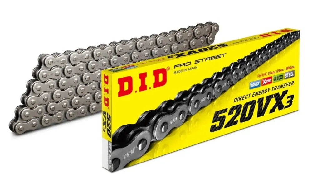 Levný VX série X-Kroužkový řetěz D.I.D Chain 520VX3 126 článků