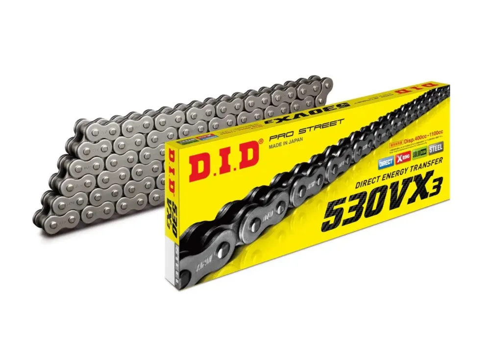Must-Have VX série X-Kroužkový řetěz D.I.D Chain 530VX3 120 článků
