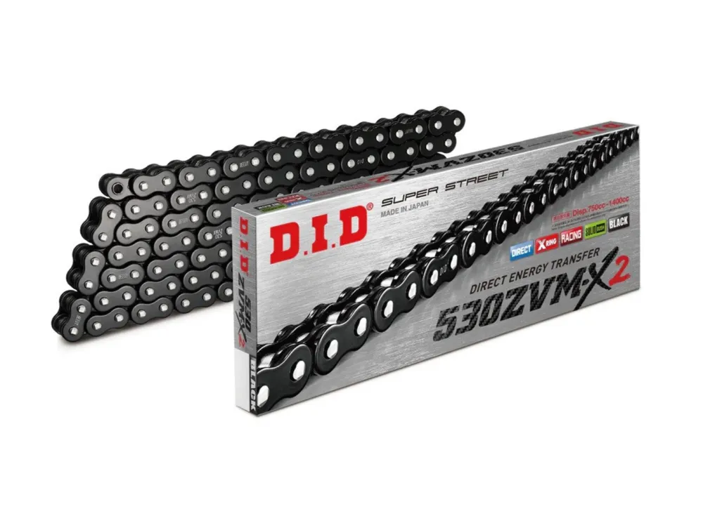 ZVM-X série X-Kroužkový řetěz D.I.D Chain 530ZVM-X2 122 článků Black/Black Nejlepší Cena