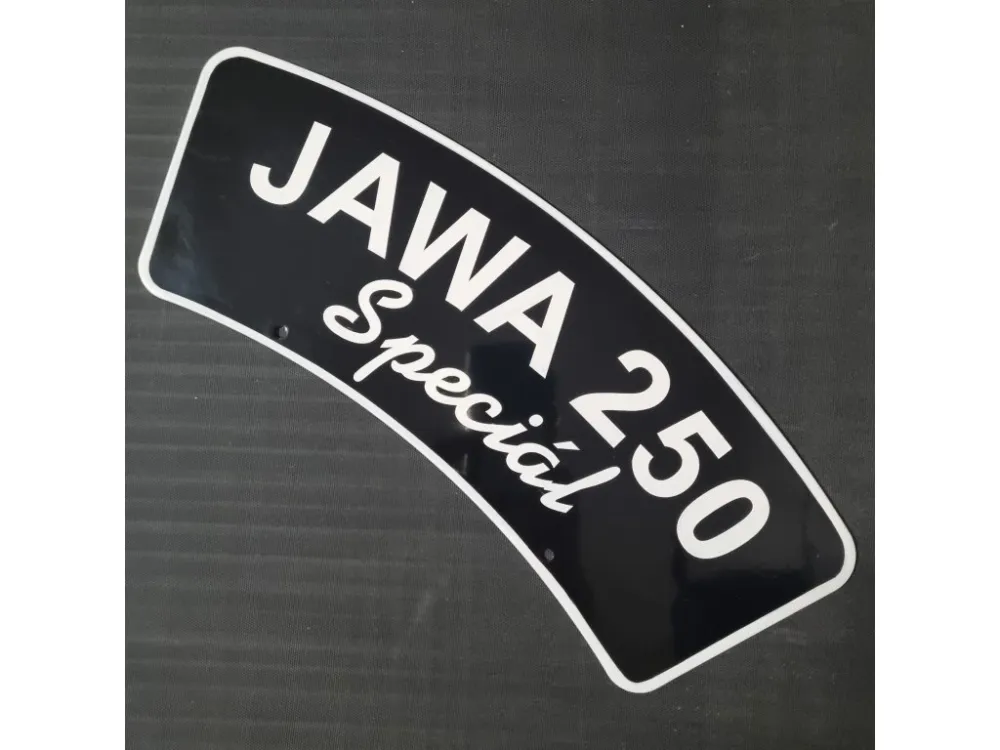 SPZ tabulka Jawa Special černá - malovaná - (na zakázku) Must-Have