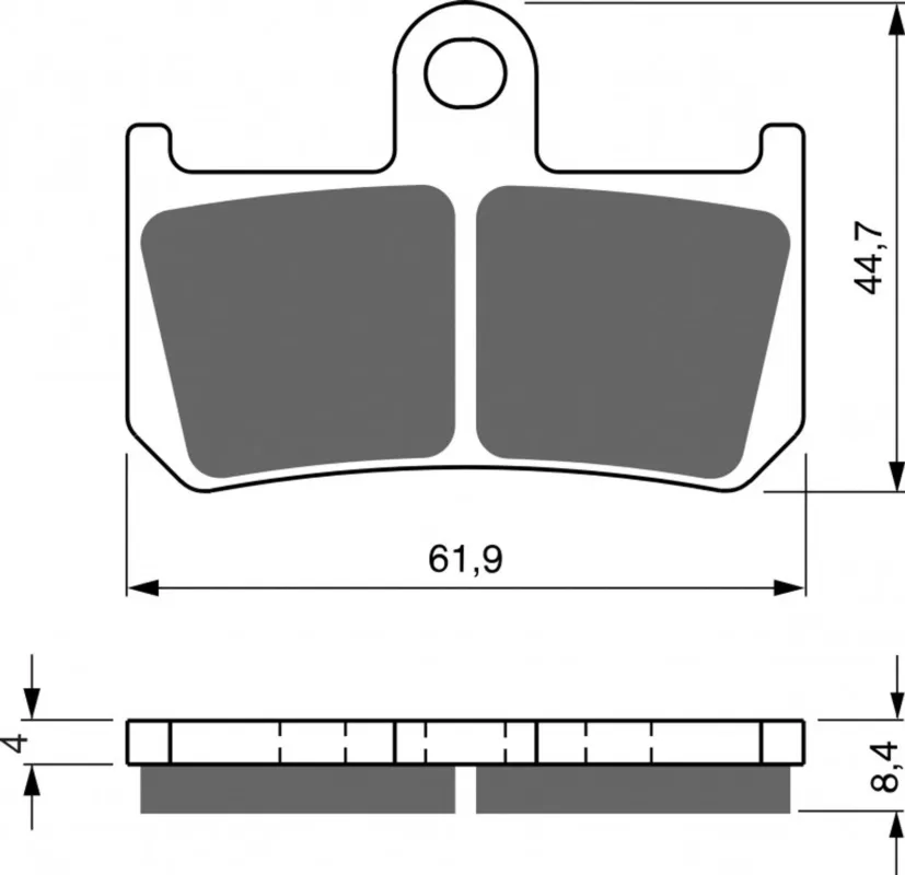 Brzdové destičky GOLDFREN 246 S3 (1 set = 2pcs small, 2pcs large) Top Prodej