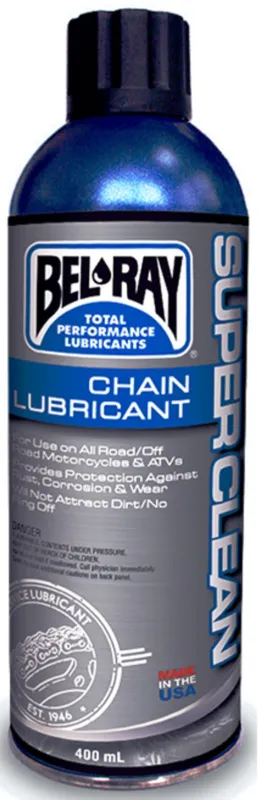 Omezená Nabídka Mazivo na řetěz Bel-Ray SUPERCLEAN CHAIN LUBRICANT (400ml sprej)
