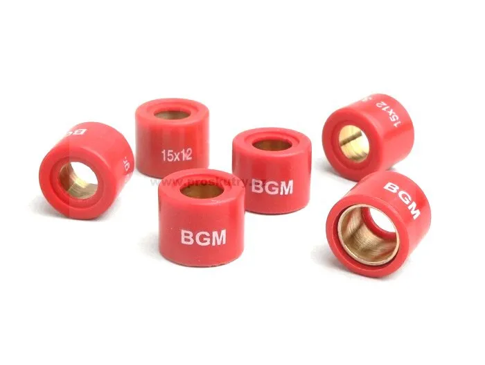 Válečky variátoru BGM Original 15x12mm 6,50g Aprilia Amico 50, Rally, SR50 WWW Benelli 491 GT Malaguti F10, F12, F15, Yesterday MBK Booster, Mach G Výprodej