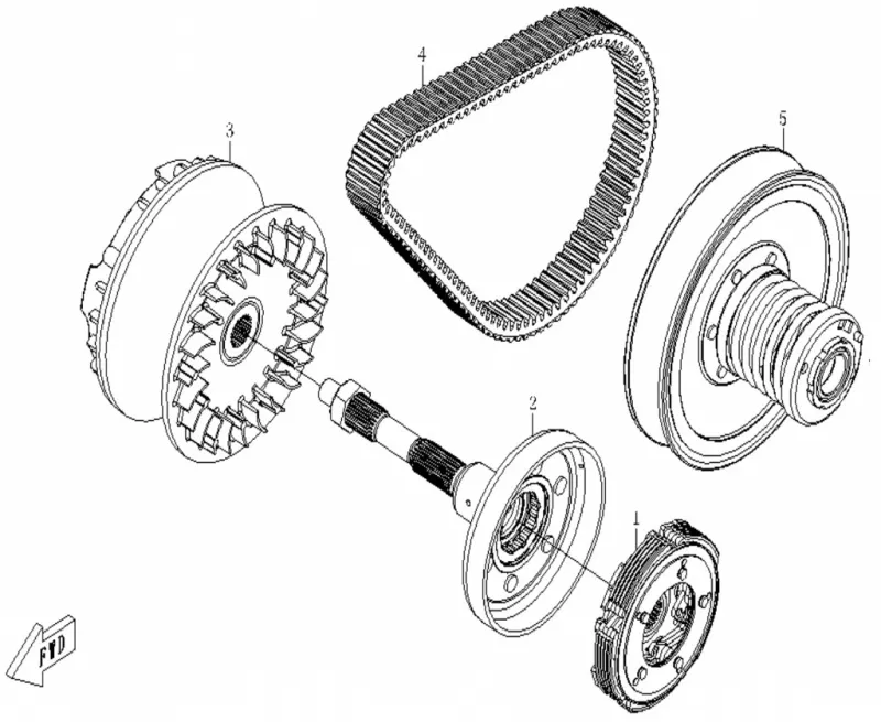 Odeslání Ihned Spojkový zvon pro Cfmoto UTV530, RX510, RX530, X5, X6, Z6, OEM 018A-053000