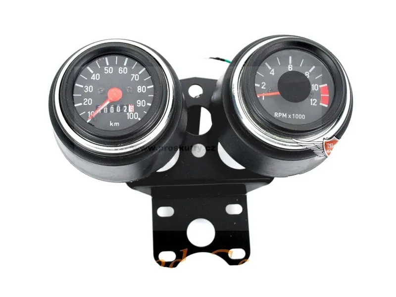 Cenový Hit Tachometr s otáčkoměrem v držáku 60mm pro Zündapp KS GTS C 50 Sport, Puch M50
