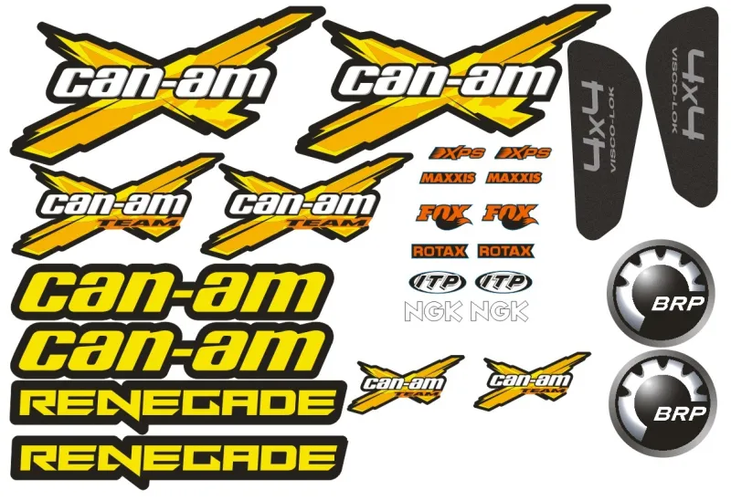 Speciální Cena Sada samolepek pro Can-am Renegade, žluté