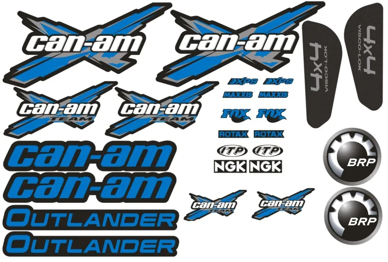 Sada samolepek pro Can-am outlander, modré Akční Nabídka