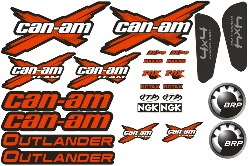 Sada samolepek pro Can-am Outlander, červené Výprodej