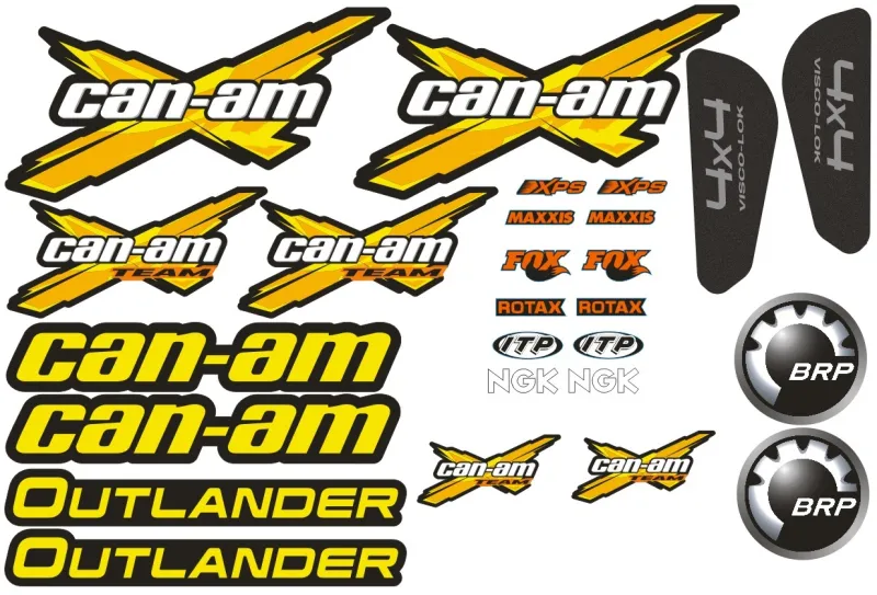 Oblíbený Sada samolepek pro Can-am Outlander, žluté