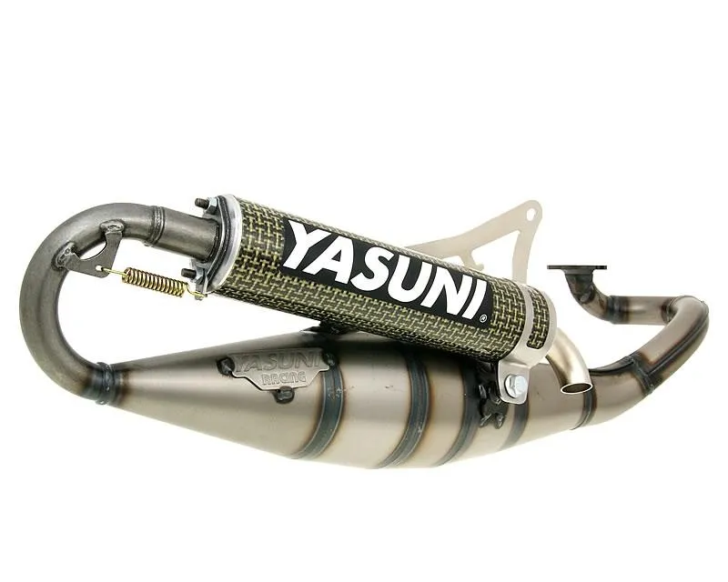 Super Cena Výfuk Yasuni Scooter R yellow carbon E-marked pro Minarelli horizontální